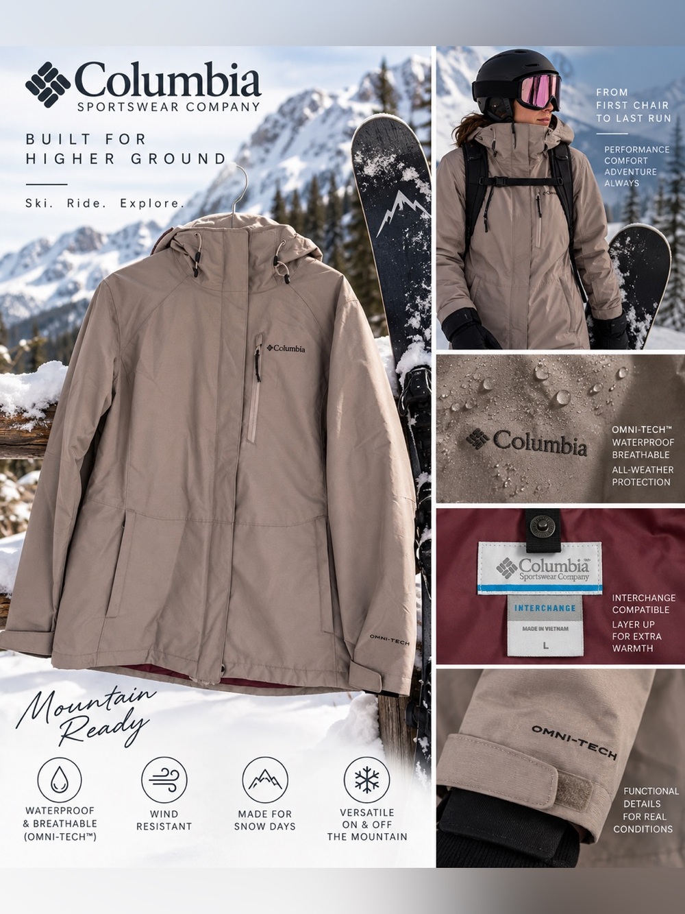 Columbia Women's Hooded Ski Jacket